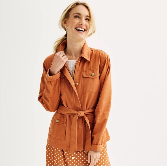 Draper James Cinnamon Field Jacket Long Sleeve Belted jacket. Missing the belt! - Picture 1 of 6